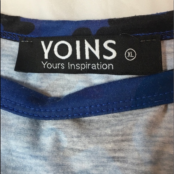 Yoins- blue camo long sleeve top in size - Picture 3 of 3